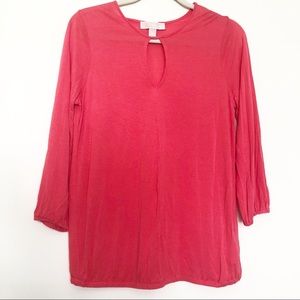 MICHAEL Michael Kors Coral Keyhole Top Medium